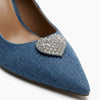Escarpins Mango en denim avec cœur en strass