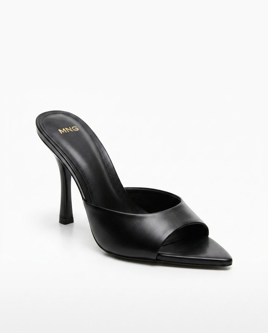 Mules à talons hauts noires MNG