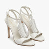 Sandales blanches à talons avec franges RUINELLI
