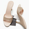 Sandale à talon MNG beige avec strass