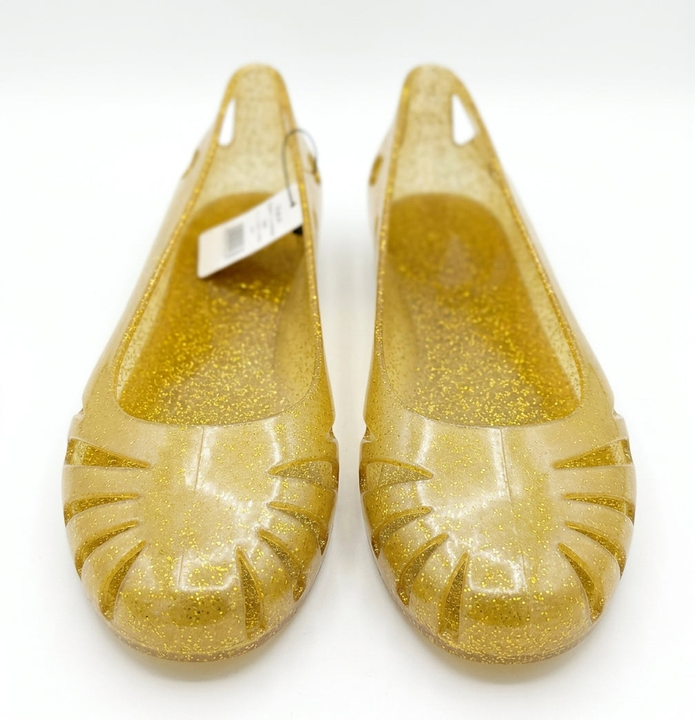 Ballerine jaune pailletée