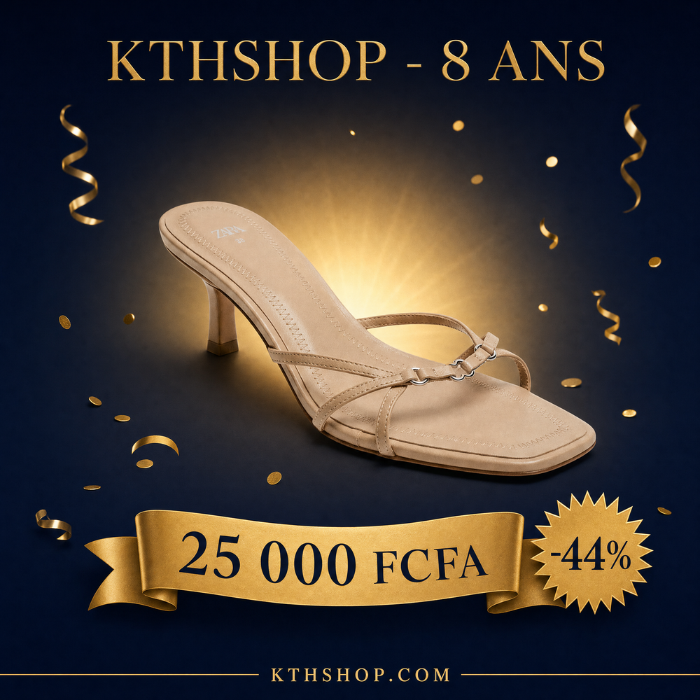 KTHSHOP 8 ans — Sandale Zara beige à fines lanières à 25 000 FCFA