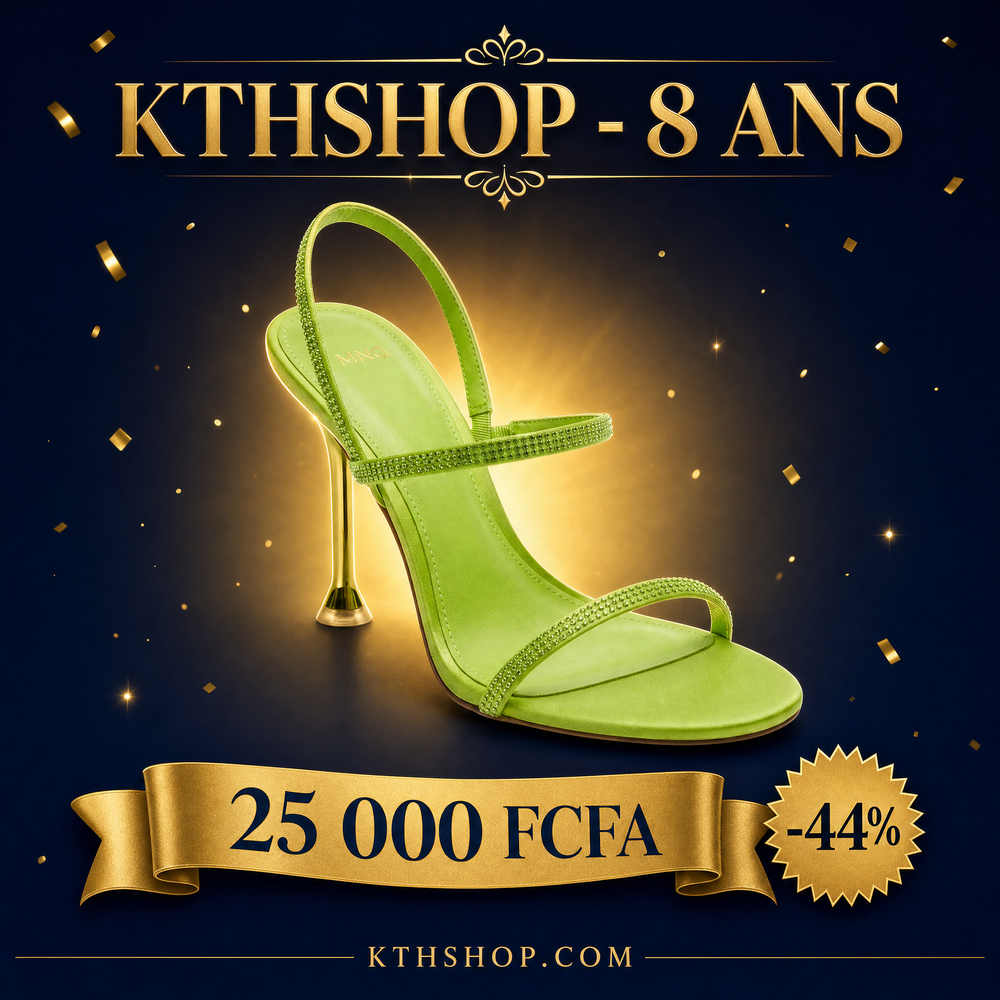 KTHSHOP 8 ans — Sandales à talons MNG vert citron à 25 000 FCFA