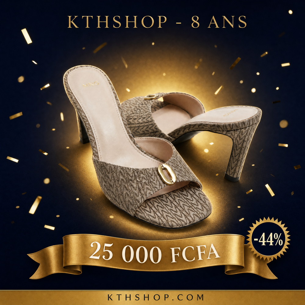 KTHSHOP 8 ans — Mule MNG à motif monogramme à 25 000 FCFA
