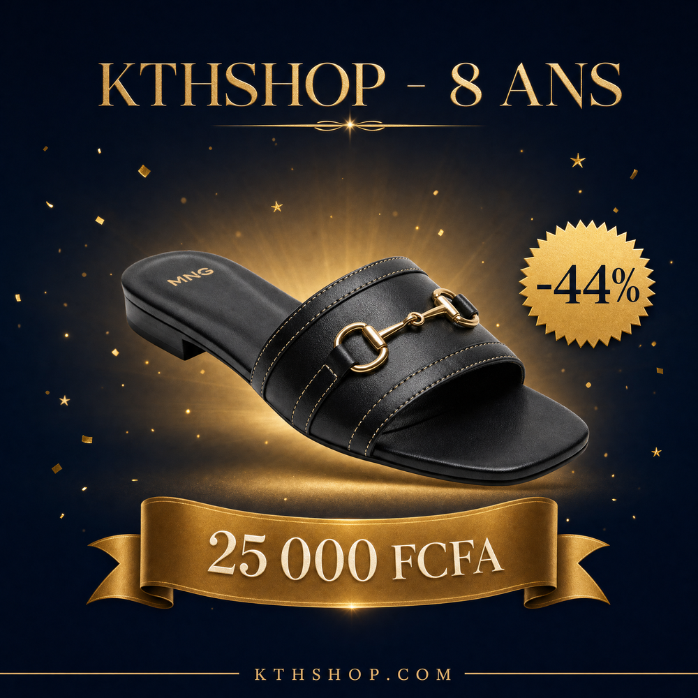 KTHSHOP 8 ans — MNG black slide with horsebit buckle à 25 000 FCFA