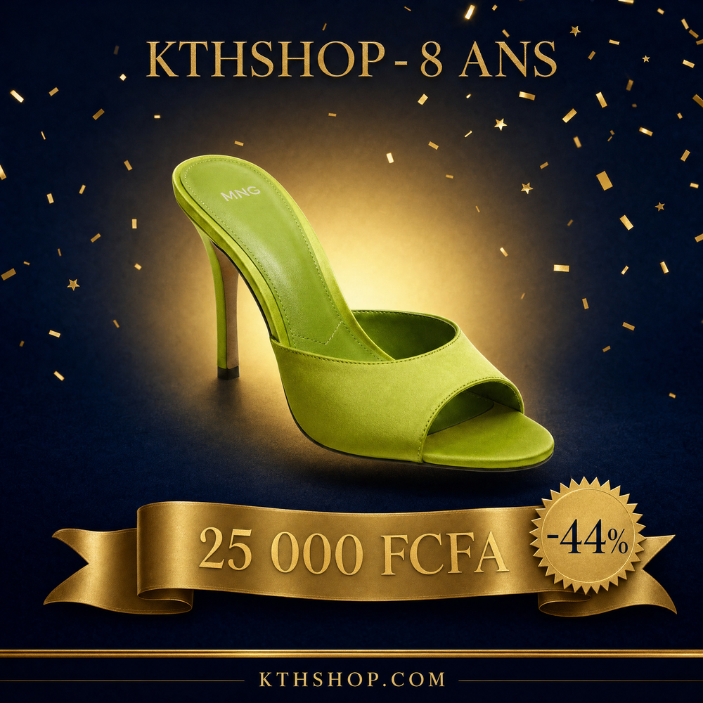 KTHSHOP 8 ans — Mule à talon MNG vert citron à 25 000 FCFA