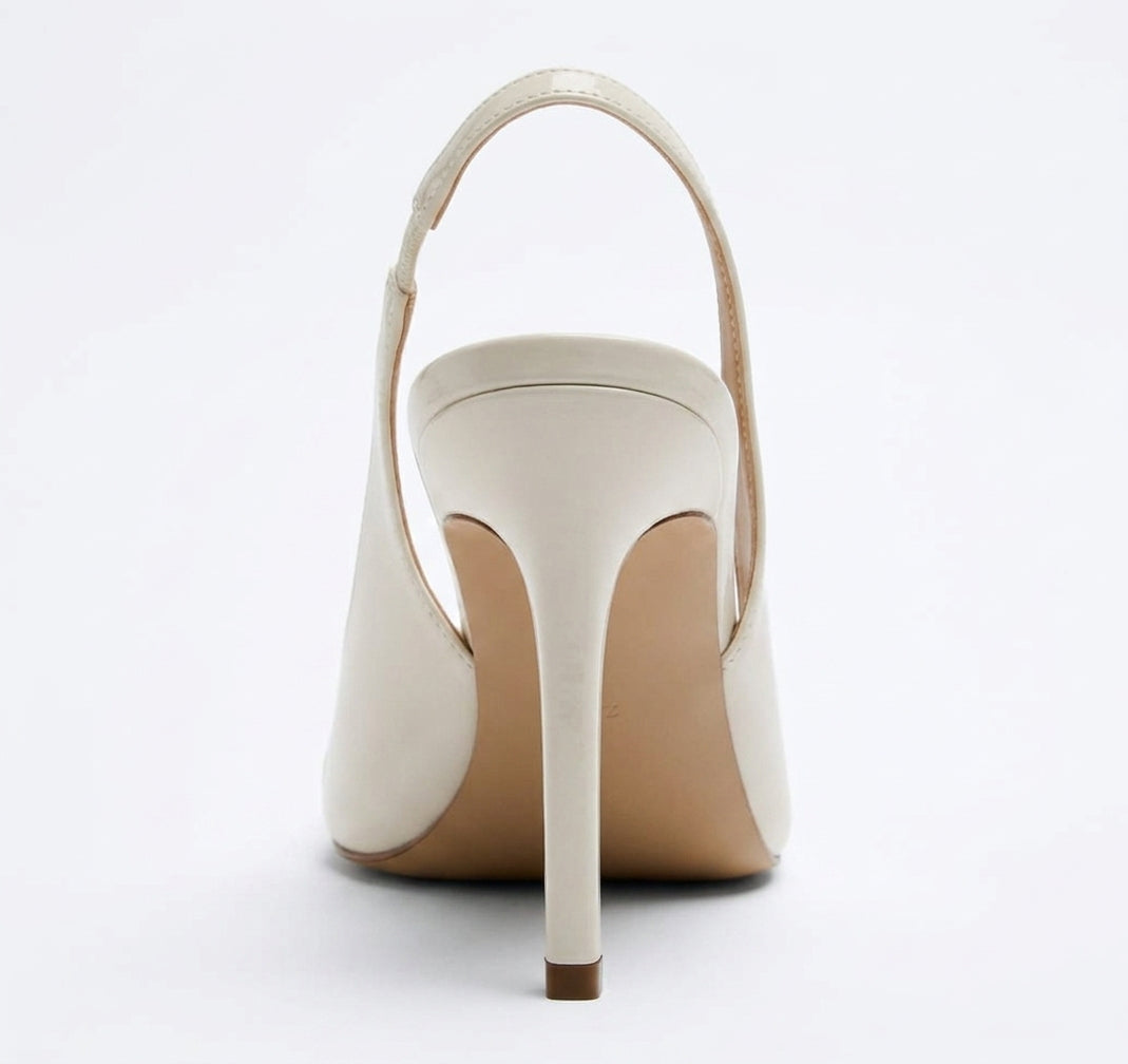 Sandales à talons Zara blanches