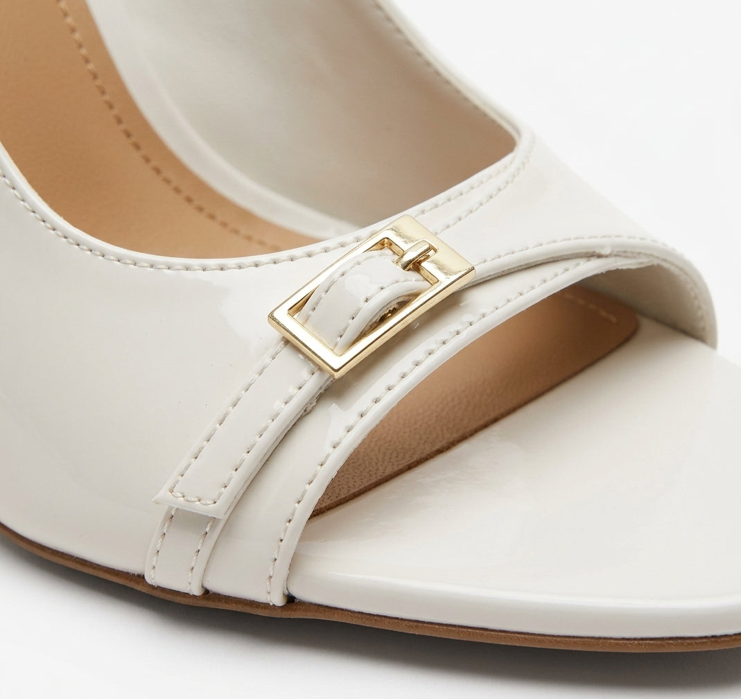 Sandales à talons Zara blanches