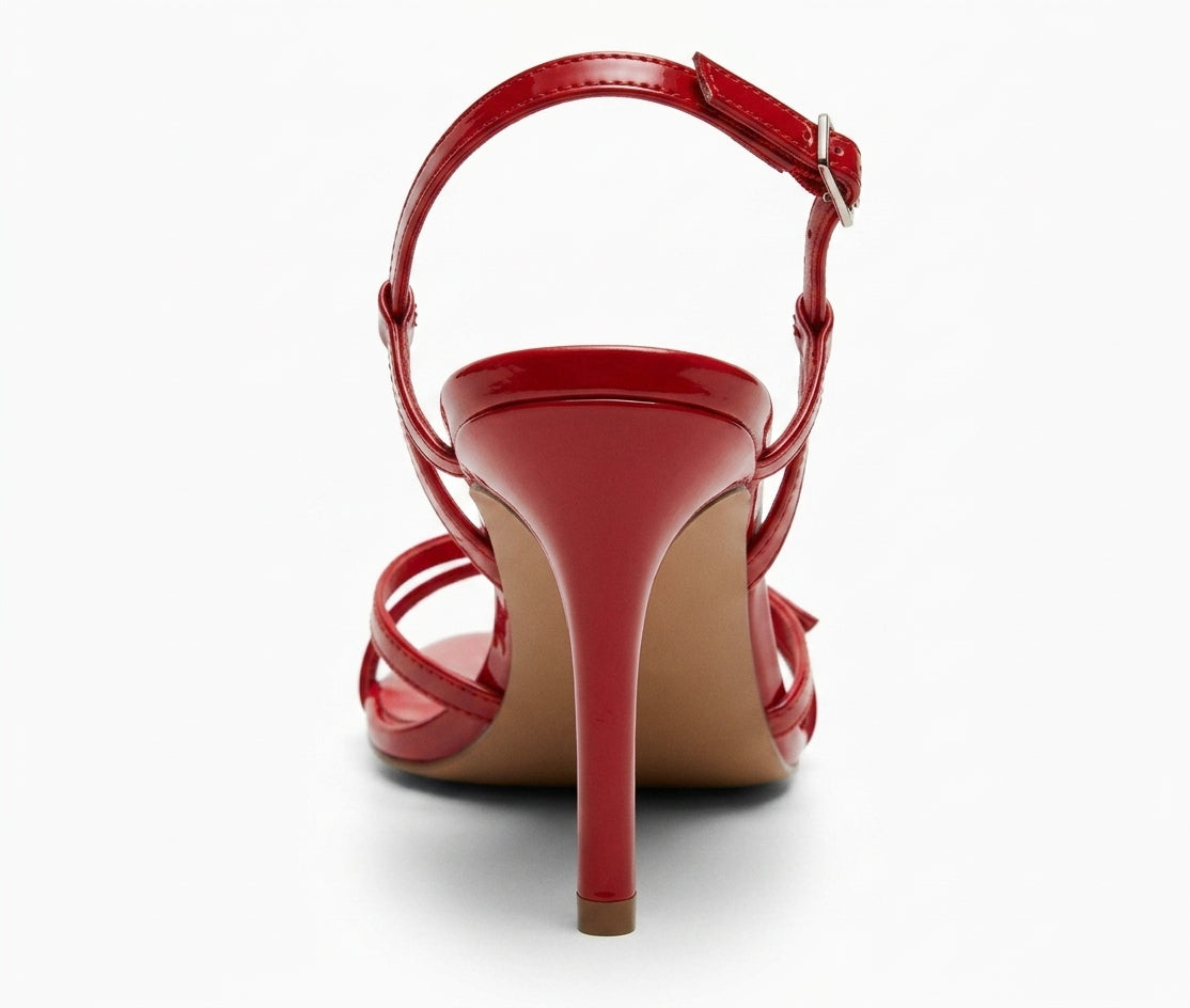 Sandale à talons rouge MNG