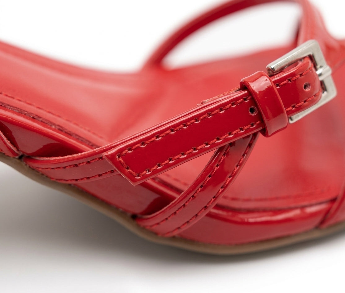 Sandale à talons rouge MNG