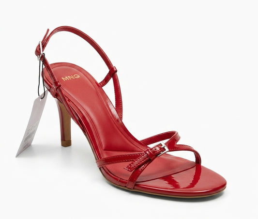 Sandale à talons rouge MNG
