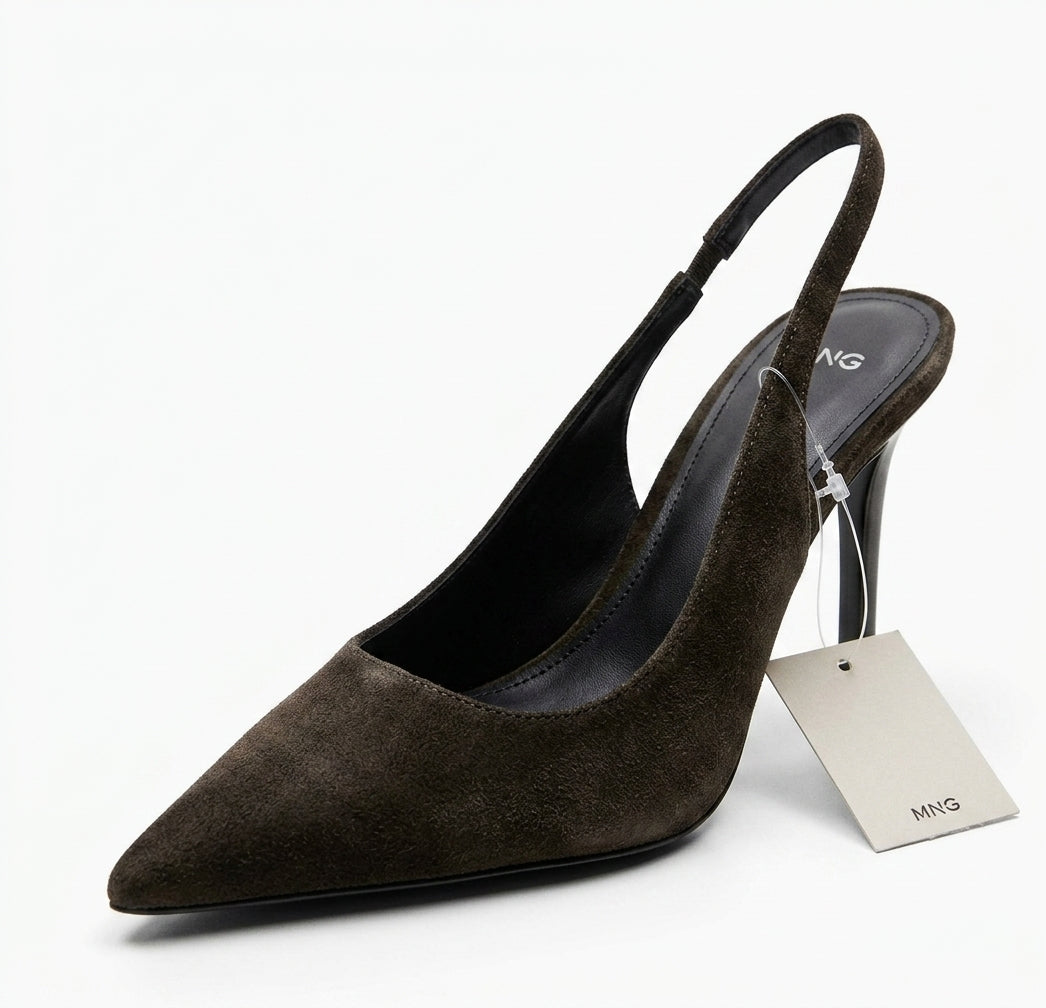 Escarpins slingback marron Mango