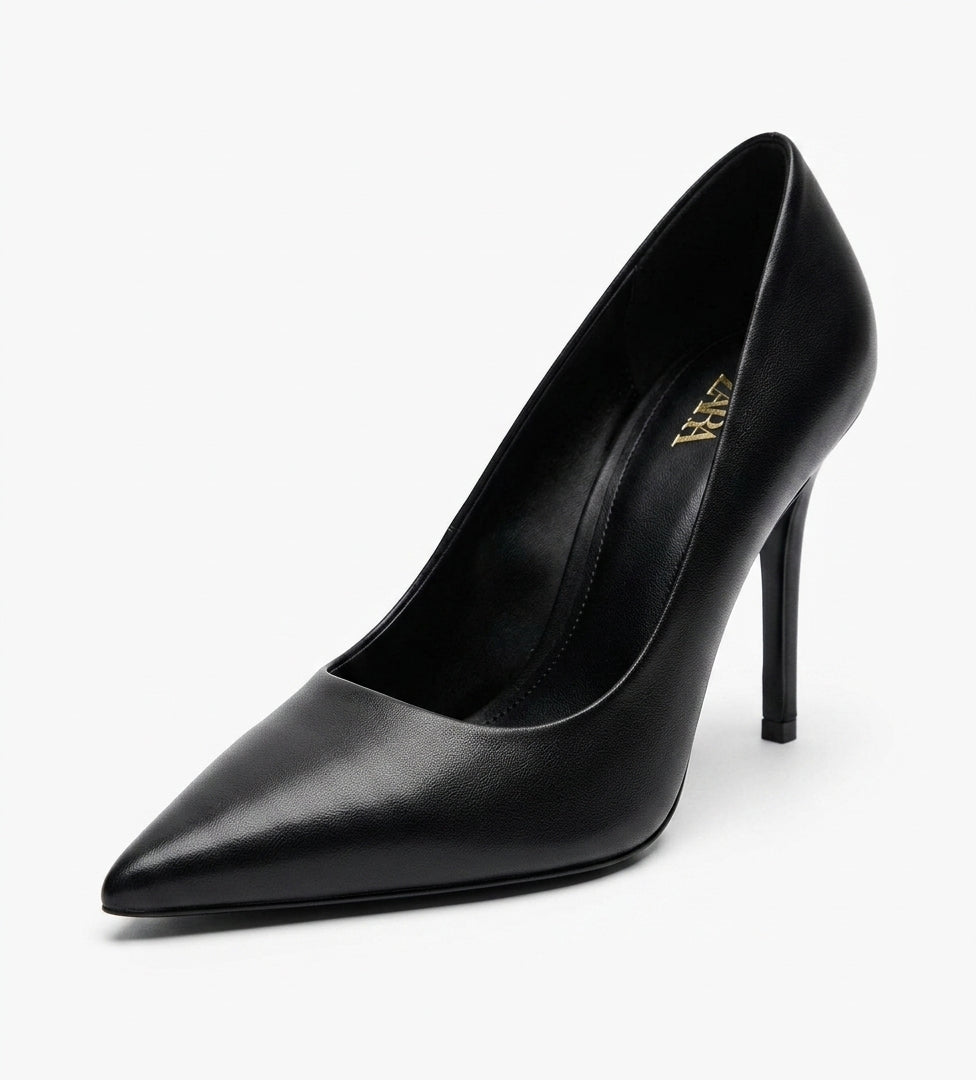 Escarpin noir à talon aiguille