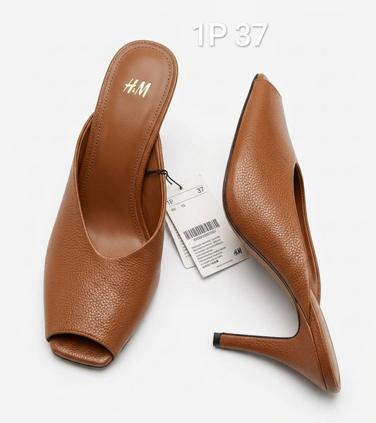 Mule à talon marron Zara