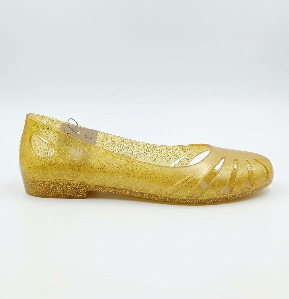 Ballerine jaune pailletée