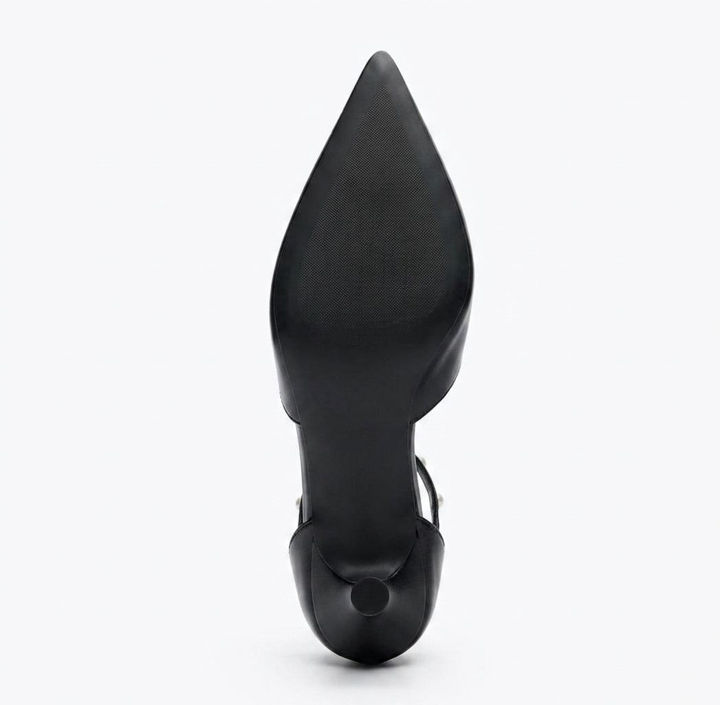 Escarpins noirs Zara avec perles