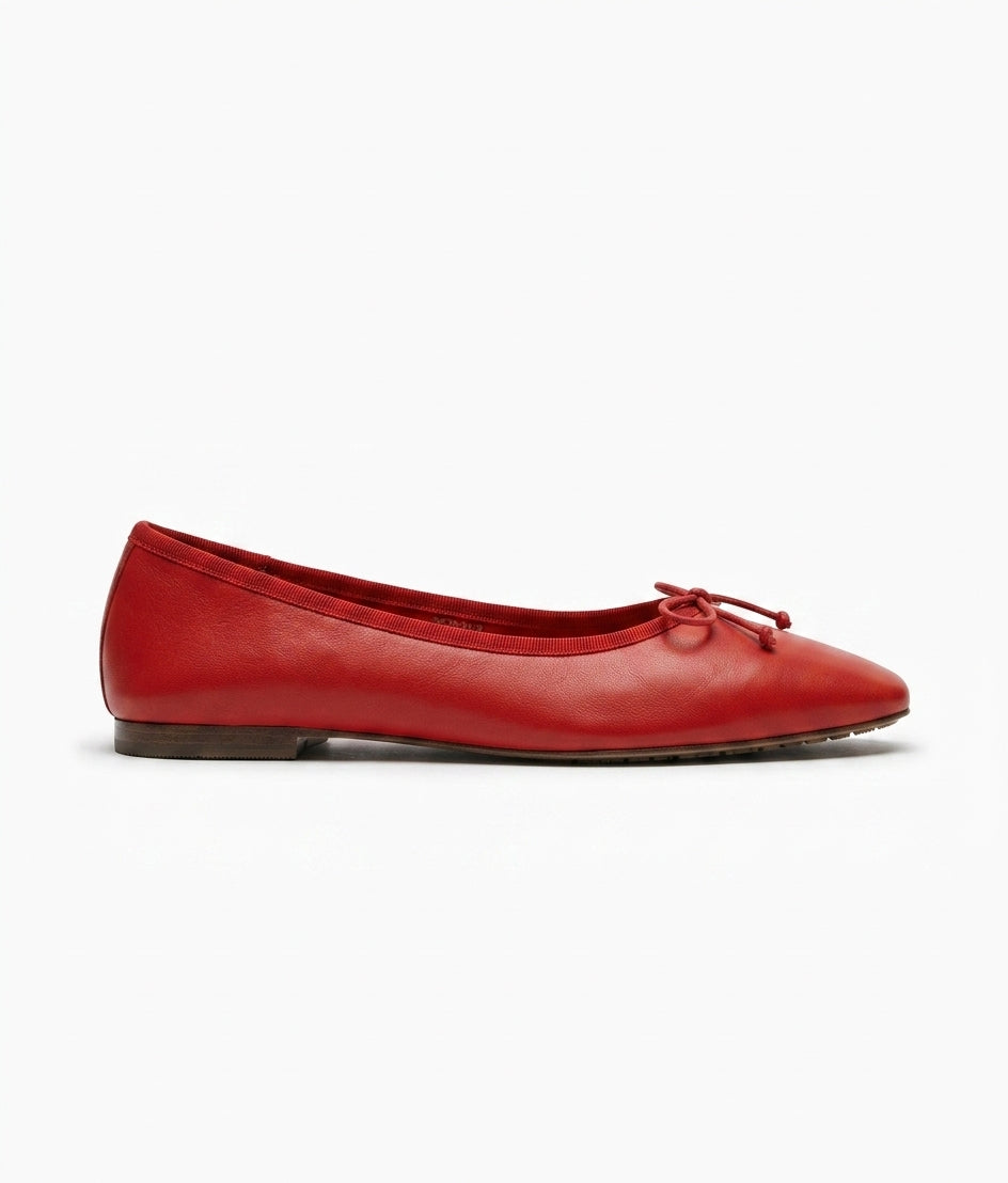 Ballerines rouges avec nœud Zara