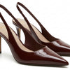 Escarpins slingback marron vernis MNG