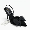 Escarpin noir à bout pointu avec nœud Zara