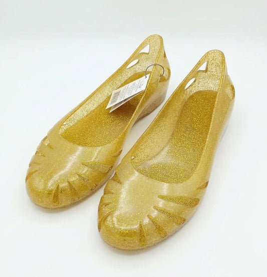 Ballerine jaune pailletée