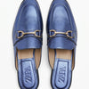 Mules Zara bleu métallisé avec détail mors doré