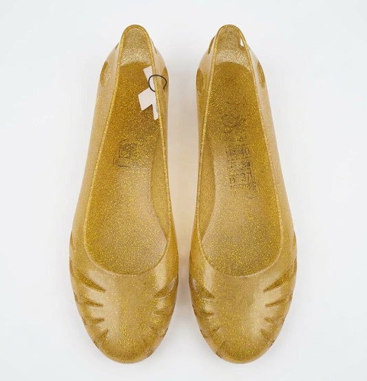 Ballerine jaune pailletée